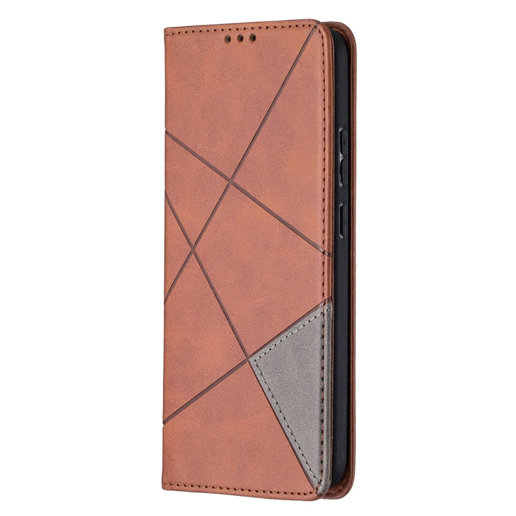 For Nokia 3.4 Rhombus Texture Horizontal Flip Magnetic Leather Case with Holder & Card Slots