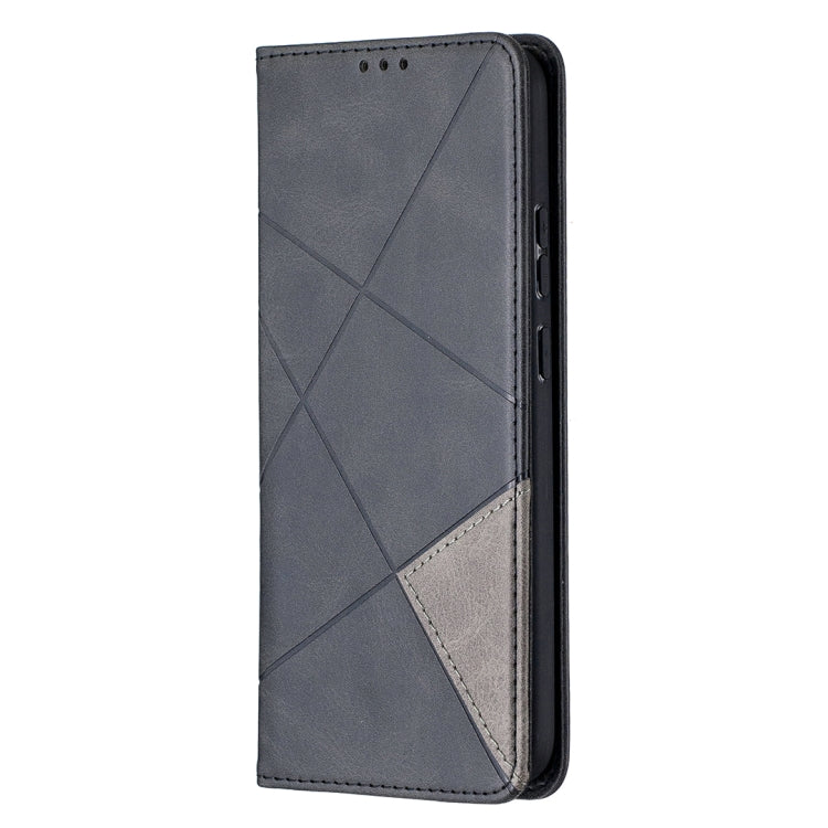 For Nokia 3.4 Rhombus Texture Horizontal Flip Magnetic Leather Case with Holder & Card Slots