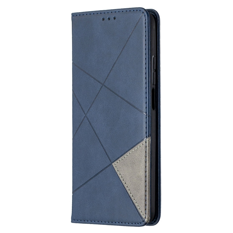 For Xiaomi Mi 10T / 10 Pro 5G Rhombus Texture Horizontal Flip Magnetic Leather Case with Holder & Card Slots