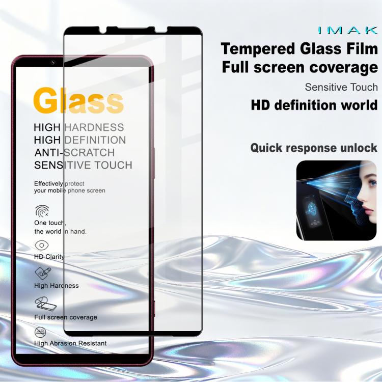 For Sony Xperia 1 VIII / Xperia 1 VII imak 9H Surface Hardness Full Screen Tempered Glass Film Pro+ Series