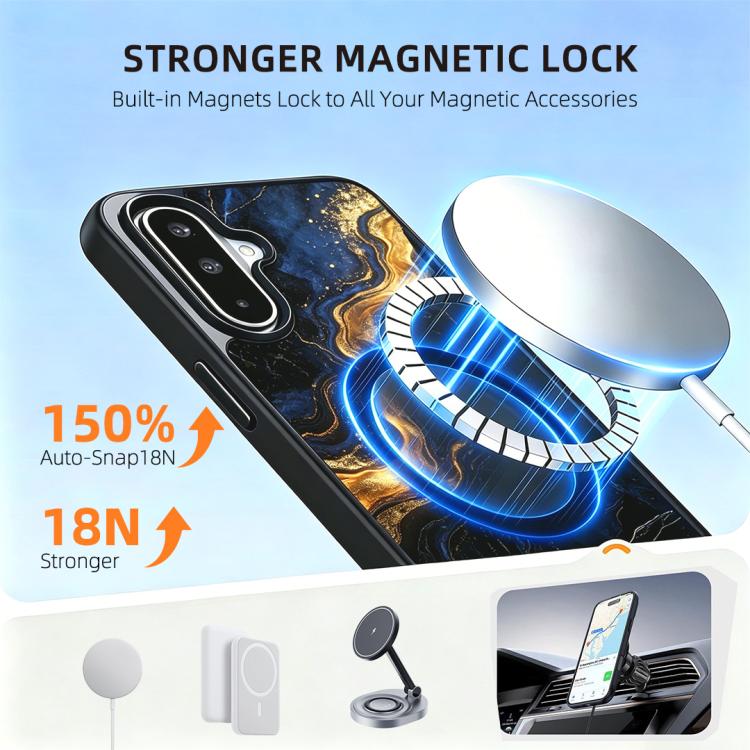 For Samsung Galaxy A15 5G Marble Pattern Magnetic Phone Case