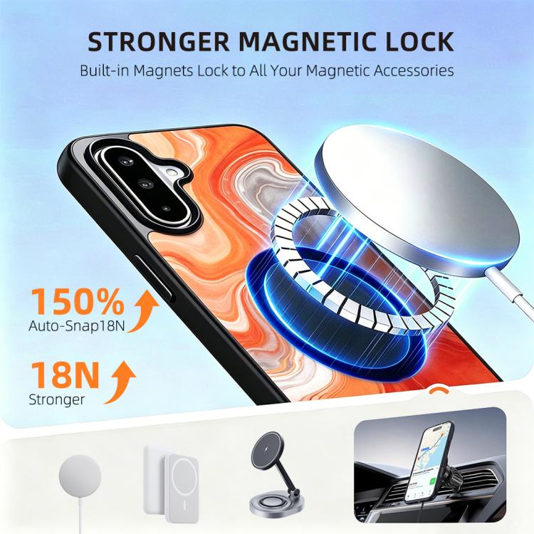 For Samsung Galaxy A15 5G Marble Pattern Magnetic Phone Case
