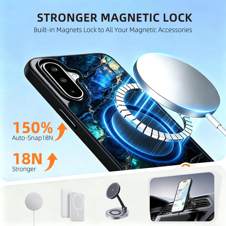 For Samsung Galaxy A15 5G Marble Pattern Magnetic Phone Case