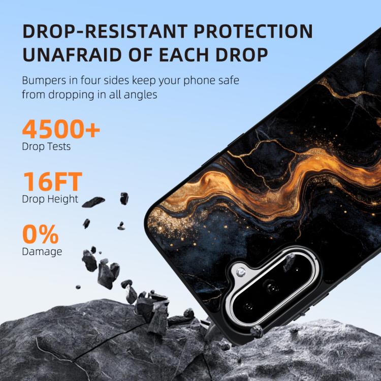 For Samsung Galaxy A27 5G Marble Pattern Magnetic Phone Case