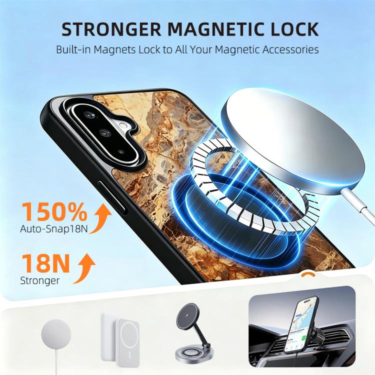 For Samsung Galaxy A36 5G Marble Pattern Magnetic Phone Case