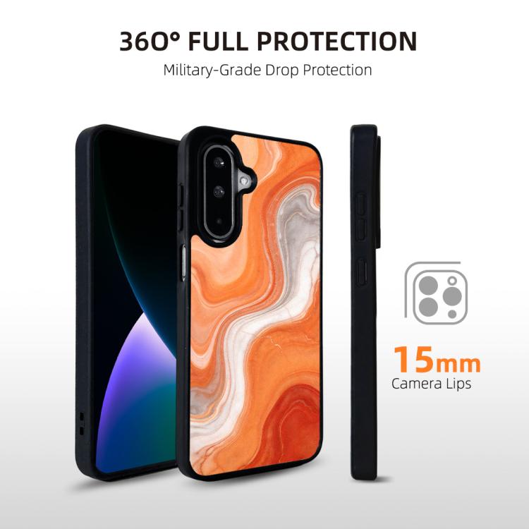 For Samsung Galaxy A56 5G Marble Pattern Magnetic Phone Case