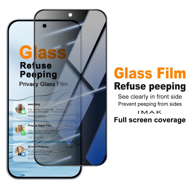 For OnePlus Nord CE6 imak Privacy Full Screen Tempered Glass Film, Support Fingerprint Unlocking