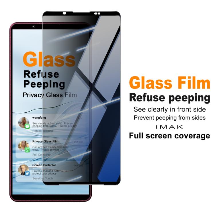 For Sony Xperia 1 VIII / Xperia 1 VII imak HD Full Screen Privacy Tempered Glass Protective Film