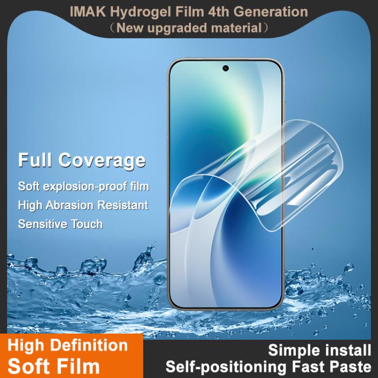 For vivo X300s / X300 Pro imak 4th Generation Full Coverage Screen Hydrogel Film, Support Fingerprint Unlocking