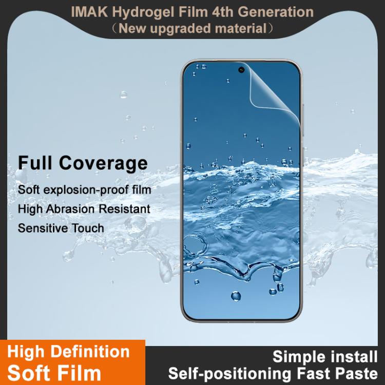 For vivo X300s / X300 Pro imak 4th Generation Full Coverage Screen Hydrogel Film, Support Fingerprint Unlocking