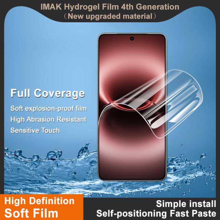 For vivo X300 Ultra imak 4th Generation Full Coverage Screen Hydrogel Film, Support Fingerprint Unlocking