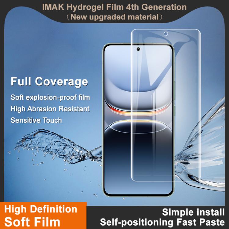 For vivo iQOO 13 imak 4th Generation Full Coverage Screen Hydrogel Film, Support Fingerprint Unlocking