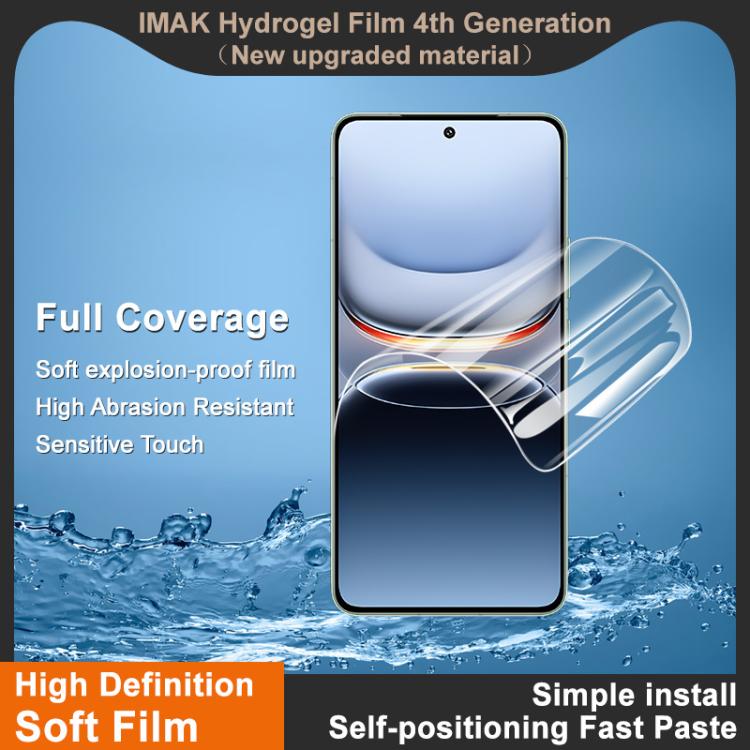 For vivo iQOO 13 imak 4th Generation Full Coverage Screen Hydrogel Film, Support Fingerprint Unlocking