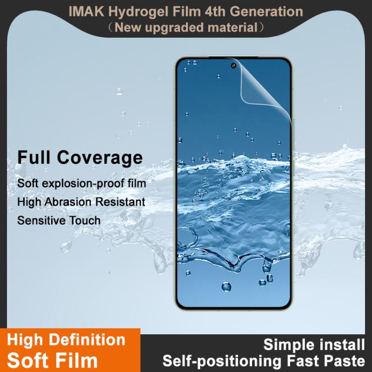 For vivo iQOO 13 imak 4th Generation Full Coverage Screen Hydrogel Film, Support Fingerprint Unlocking