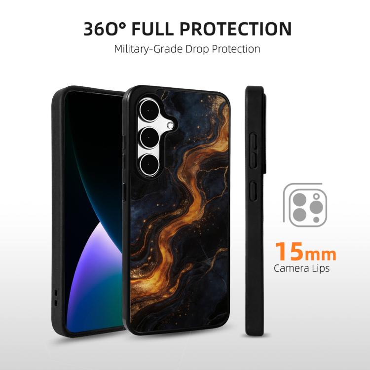 For Samsung Galaxy S25 5G Marble Pattern Magnetic Phone Case