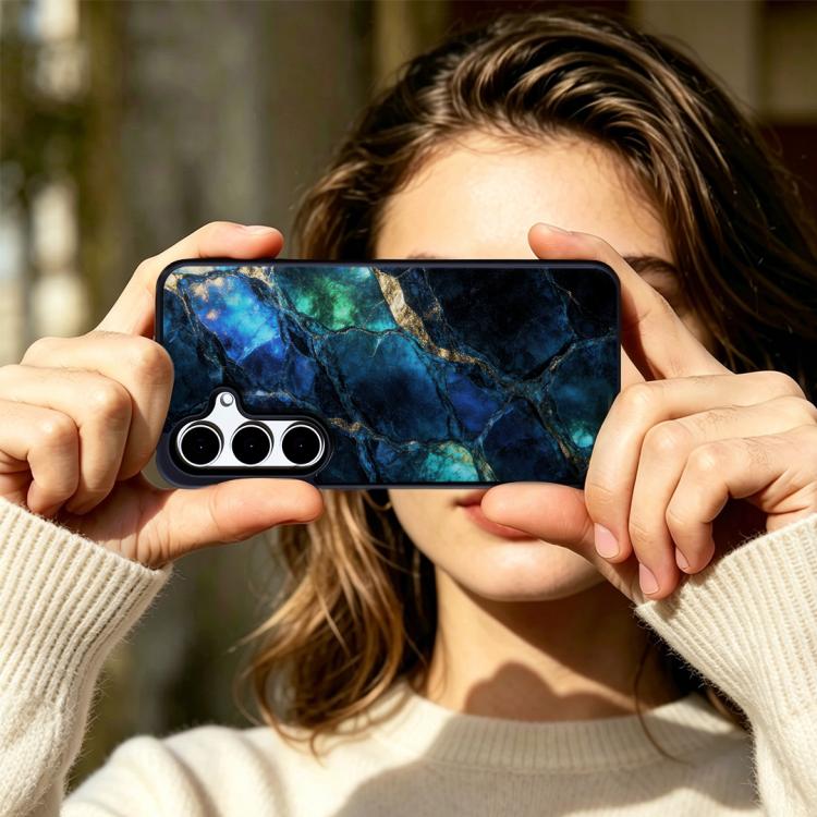 For Samsung Galaxy S25 5G Marble Pattern Magnetic Phone Case