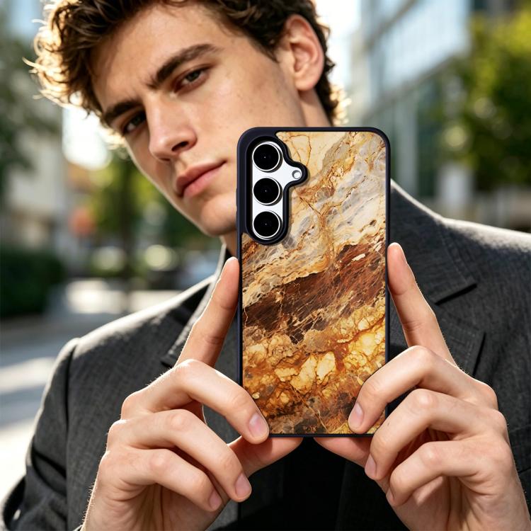 For Samsung Galaxy S25 5G Marble Pattern Magnetic Phone Case