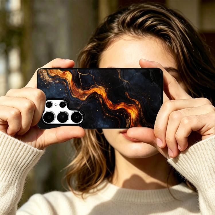 For Samsung Galaxy S25 Ultra 5G Marble Pattern Magnetic Phone Case