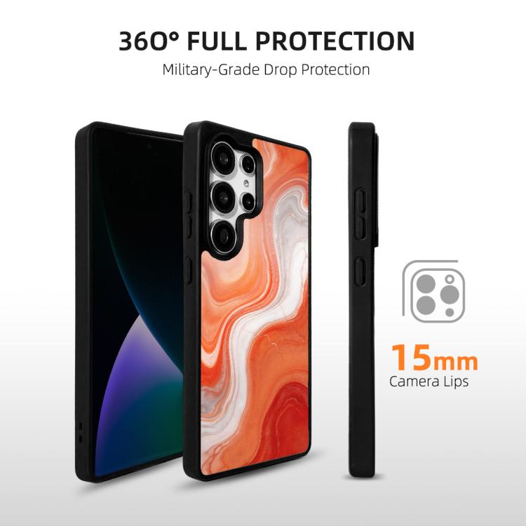 For Samsung Galaxy S25 Ultra 5G Marble Pattern Magnetic Phone Case