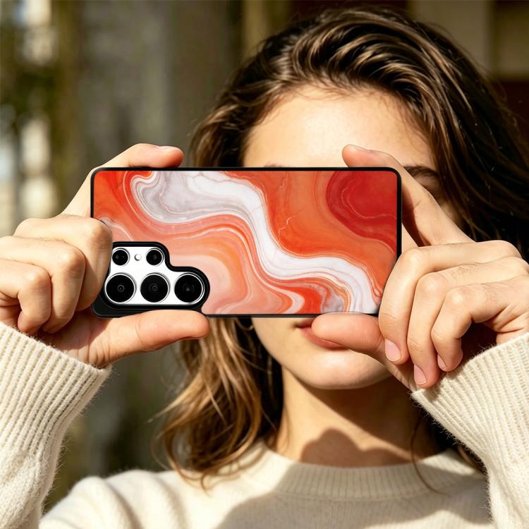 For Samsung Galaxy S25 Ultra 5G Marble Pattern Magnetic Phone Case