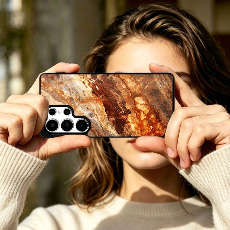 For Samsung Galaxy S25 Ultra 5G Marble Pattern Magnetic Phone Case