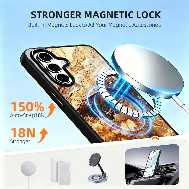 For SFor Samsung Galaxy S26 5G Marble Pattern Magnetic Phone Case
