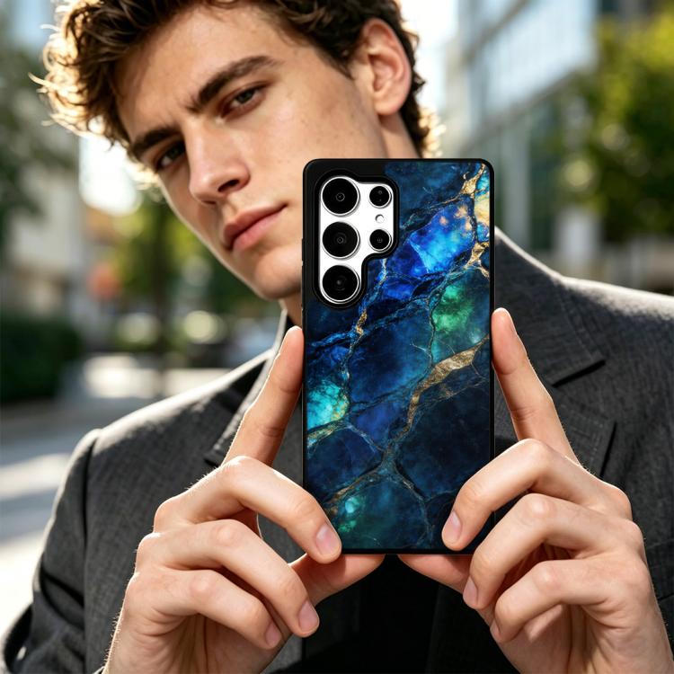 For Samsung Galaxy S26 Ultra 5G Marble Pattern Magnetic Phone Case