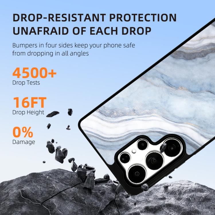 For Samsung Galaxy S26 Ultra 5G Marble Pattern Magnetic Phone Case