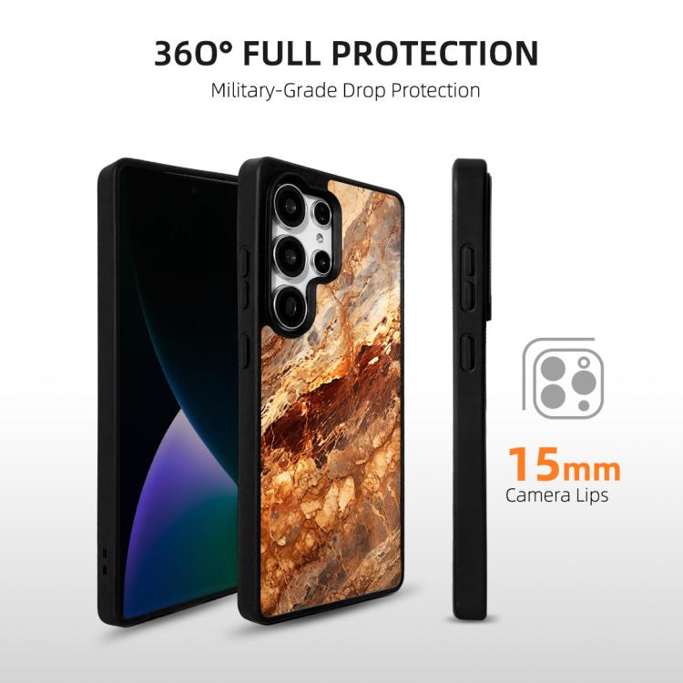 For Samsung Galaxy S26 Ultra 5G Marble Pattern Magnetic Phone Case