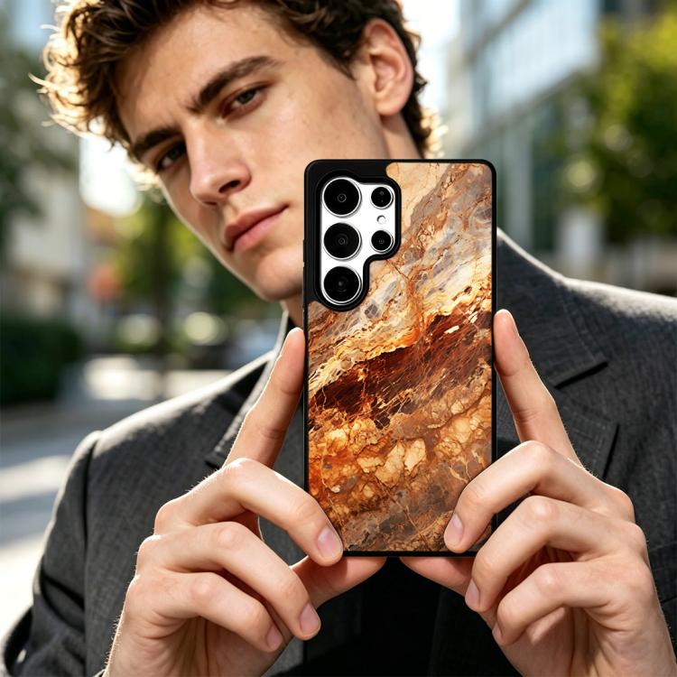 For Samsung Galaxy S26 Ultra 5G Marble Pattern Magnetic Phone Case
