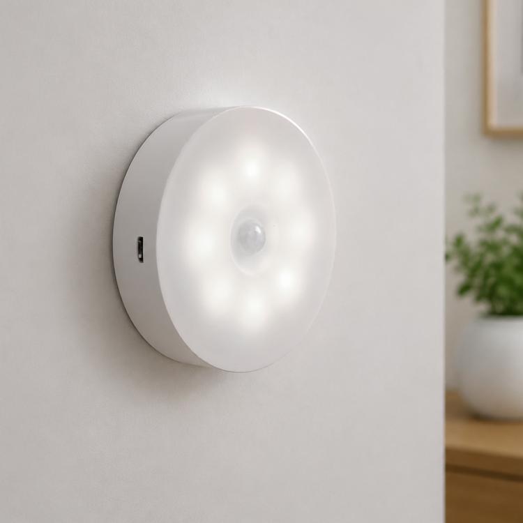 Intelligent Human Body Induction LED Night Light Bedside Lamp No Switch