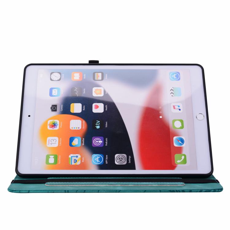 For iPad Pro 12.9 2020 2021 Floral Embossed Pattern Vegan Leather Tablet Case