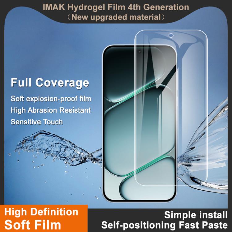 For OnePlus Nord CE6 imak 4th Generation Full Coverage Screen Hydrogel Film, Support Fingerprint Unlocking
