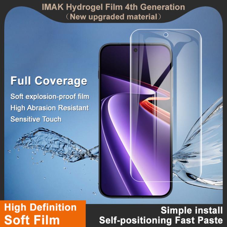 For OnePlus Ace 6 Ultra imak 4th Generation Full Coverage Screen Hydrogel Film, Support Fingerprint Unlocking