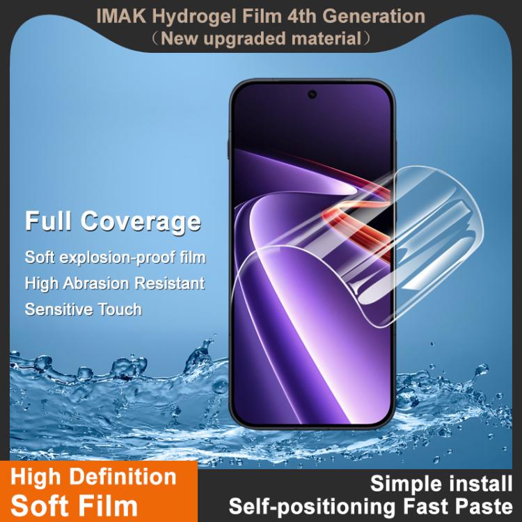 For OnePlus Ace 6 Ultra imak 4th Generation Full Coverage Screen Hydrogel Film, Support Fingerprint Unlocking
