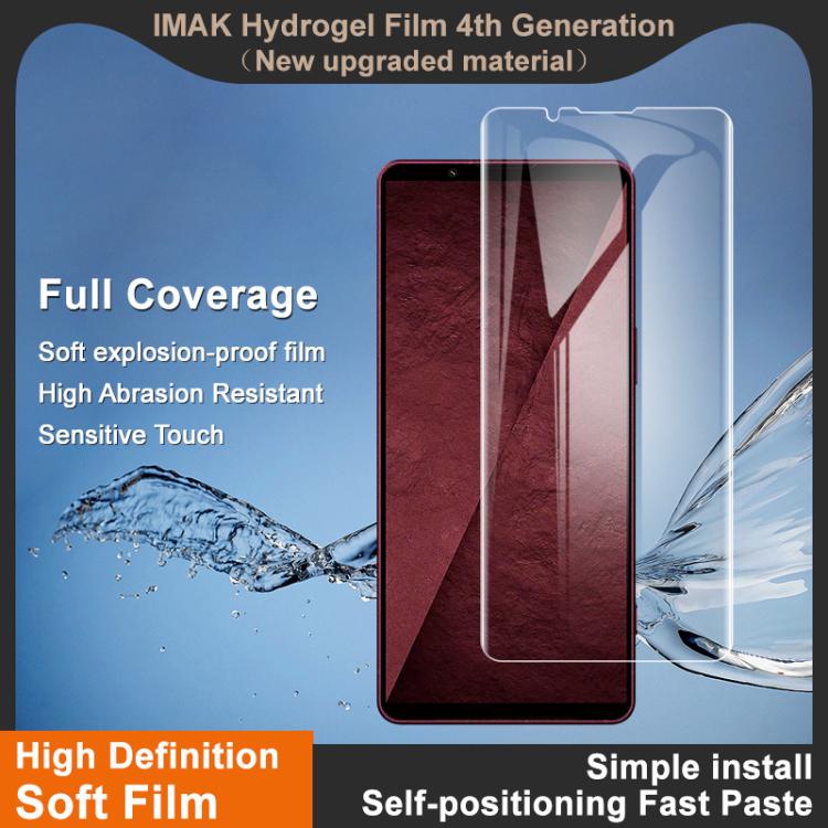For Sony Xperia 1 VIII / Xperia 1 VII imak 4th Generation  Full Coverage Screen Hydrogel Film Protector
