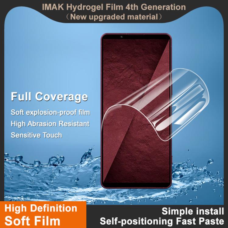 For Sony Xperia 1 VIII / Xperia 1 VII imak 4th Generation  Full Coverage Screen Hydrogel Film Protector