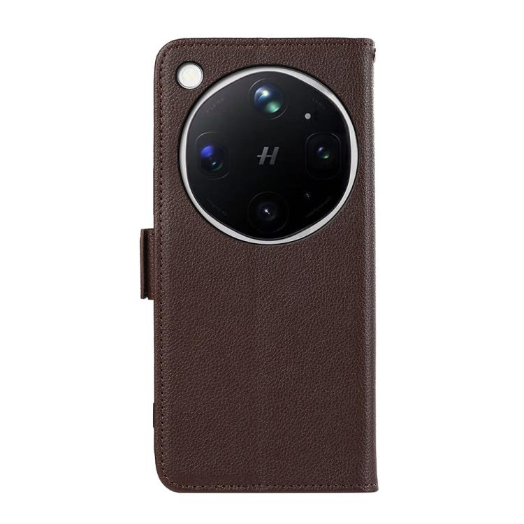 For OPPO Find X9 Ultra 5G ABEEL Side-Magnetic Litchi Pattern Leather RFID Phone Case
