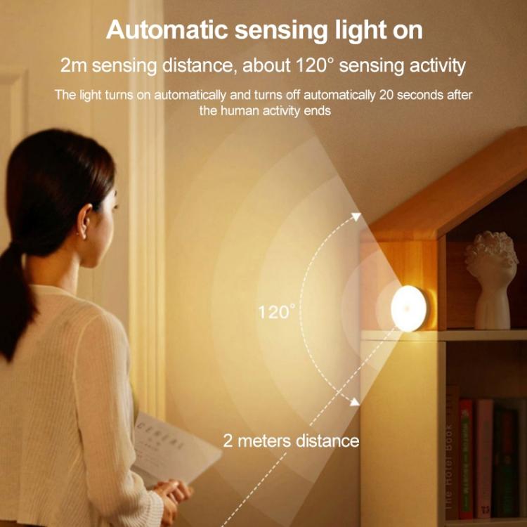 Button Switch Sensorless LED Night Light Bedside Lamp - 3-Colors Light