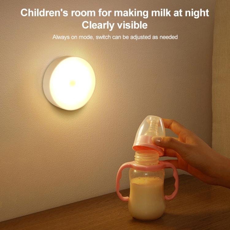 Button Switch Sensorless LED Night Light Bedside Lamp - 3-Colors Light