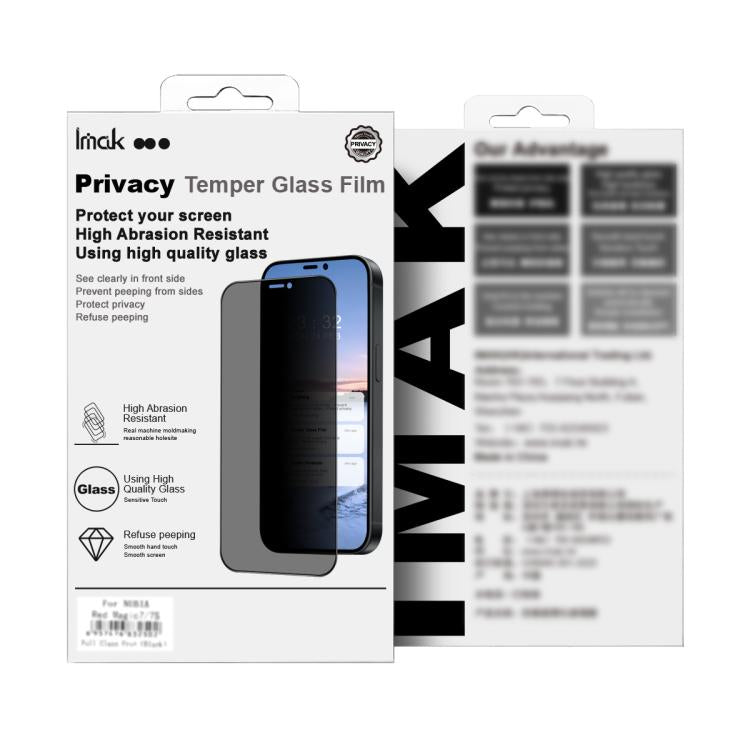 For Motorola Edge 70 Pro / Edge 70 Fusion 5G imak 3D Curved Privacy Full Screen Tempered Glass Film