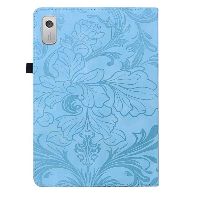 For Lenovo Tab M9 Floral Embossed Pattern Vegan Leather Tablet Case