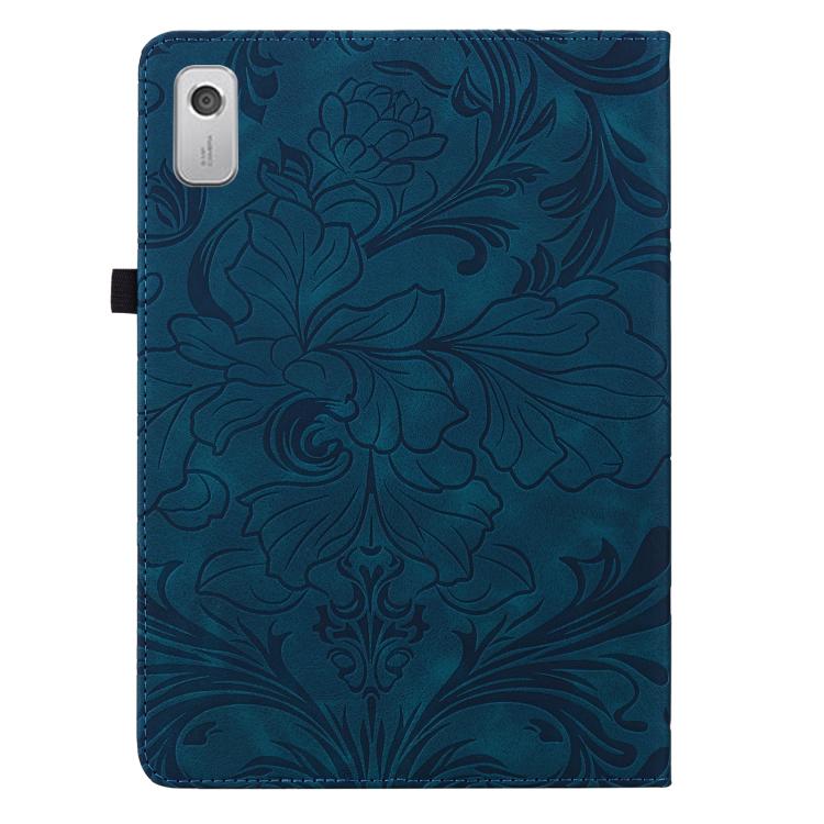 For Lenovo Tab M9 Floral Embossed Pattern Vegan Leather Tablet Case