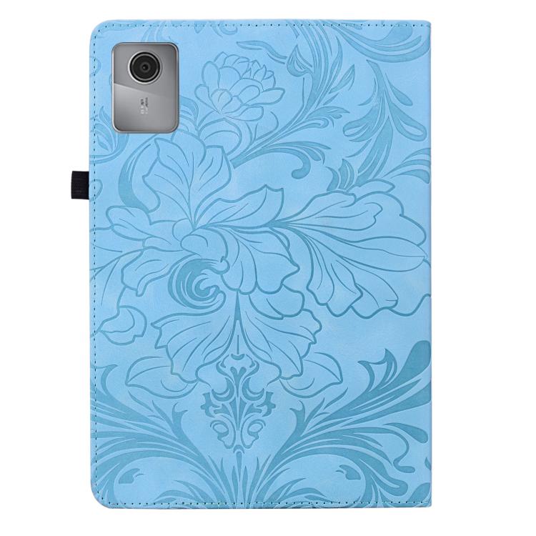 For Lenovo Tab M11 Floral Embossed Pattern Vegan Leather Tablet Case