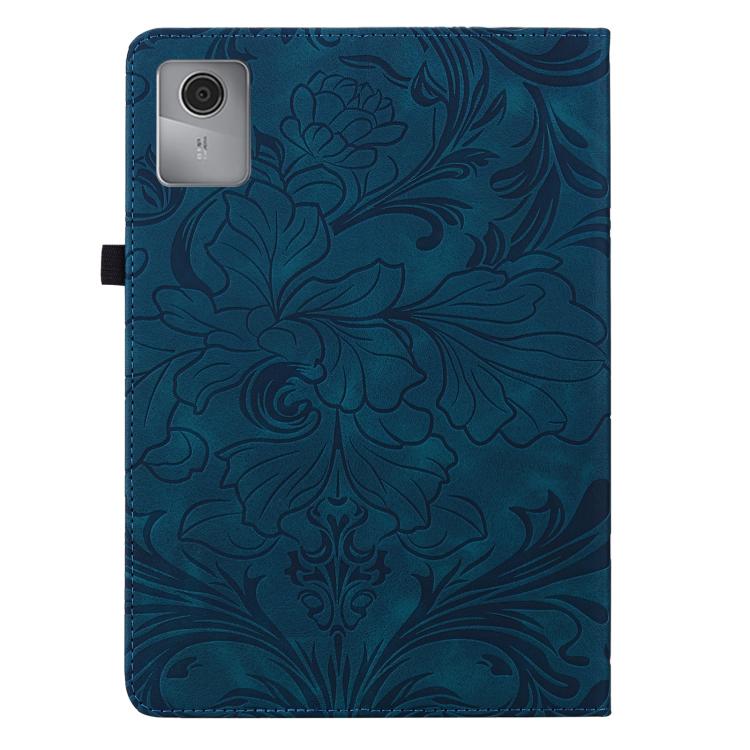 For Lenovo Tab M11 Floral Embossed Pattern Vegan Leather Tablet Case