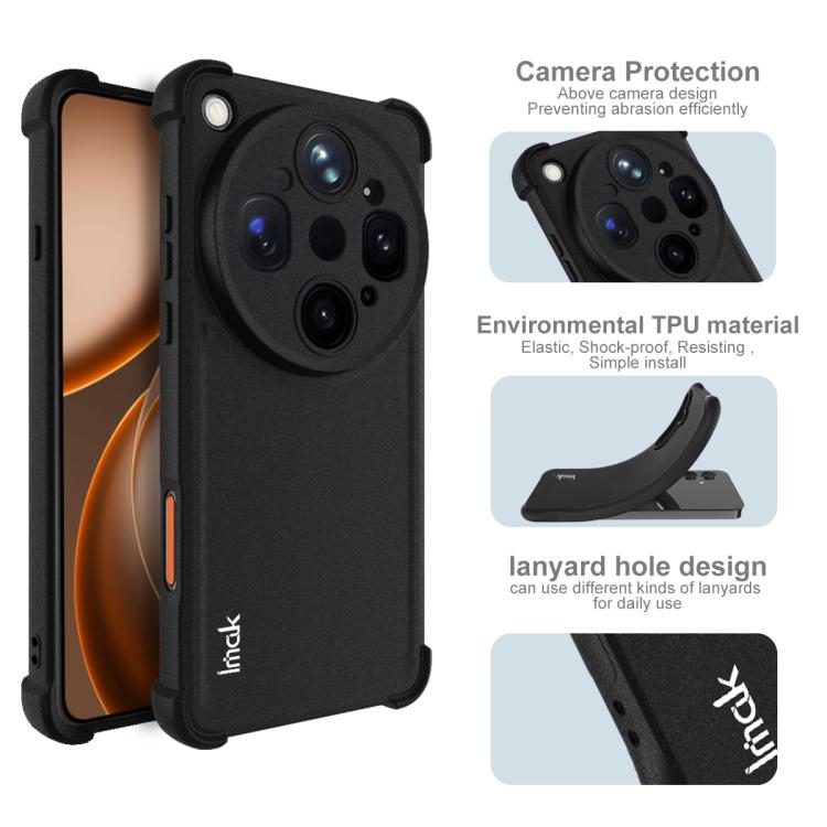 For OPPO Find X9 Ultra 5G imak Shockproof Airbag TPU Phone Case - Matte Black