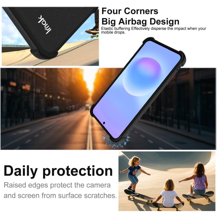 For Galaxy A27 5G imak Shockproof Airbag TPU Phone Case - Matte Black