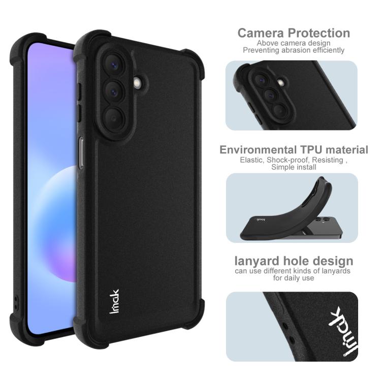 For Galaxy A27 5G imak Shockproof Airbag TPU Phone Case - Matte Black