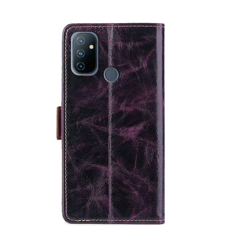 For OnePlus Nord N100 Knead Pattern Texture Side Buckle Horizontal Flip Leather Case with Holder & Card Slots