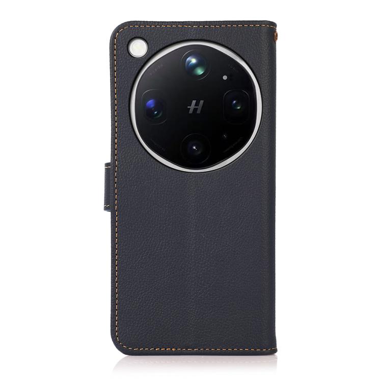 For OPPO Find X9 Ultra 5G KHAZNEH Custer Genuine Leather RFID Phone Case